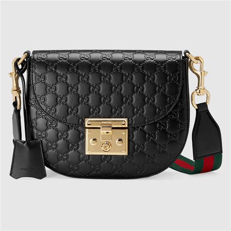 gucci padlock signature shoulder bag green|gucci padlock backpack black.